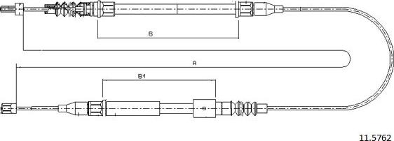 Cabor 11.5762 - Тросик, cтояночный тормоз autosila-amz.com