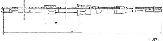 Cabor 11.571 - Тросик, cтояночный тормоз autosila-amz.com