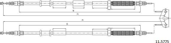 Cabor 11.5775 - Тросик, cтояночный тормоз autosila-amz.com