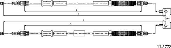 Cabor 11.5772 - Тросик, cтояночный тормоз autosila-amz.com