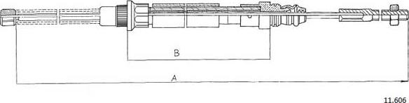 Cabor 11.606 - Тросик, cтояночный тормоз autosila-amz.com