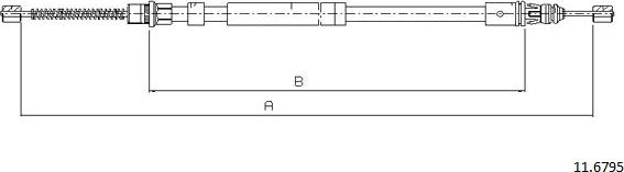 Cabor 11.6795 - Тросик, cтояночный тормоз autosila-amz.com