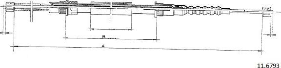 Cabor 11.6793 - Тросик, cтояночный тормоз autosila-amz.com