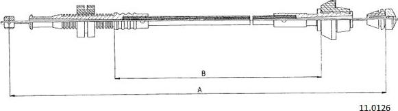 Cabor 11.0126 - Тросик газа autosila-amz.com