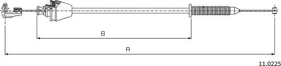 Cabor 11.0225 - Тросик газа autosila-amz.com