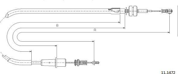 Cabor 11.1472 - Тросик газа autosila-amz.com