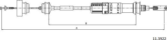 Cabor 11.3922 - Трос, управление сцеплением autosila-amz.com