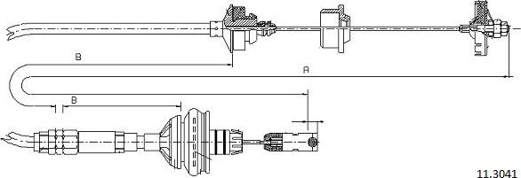 Cabor 11.3041 - Трос, управление сцеплением autosila-amz.com