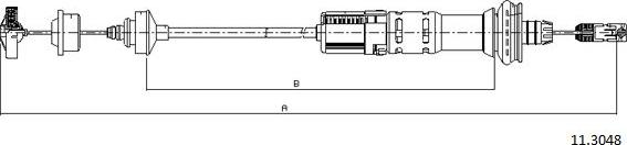 Cabor 11.3048 - Трос, управление сцеплением autosila-amz.com