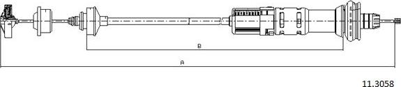 Cabor 11.3058 - Трос, управление сцеплением autosila-amz.com