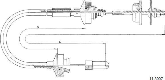 Cabor 11.3007 - Трос, управление сцеплением autosila-amz.com
