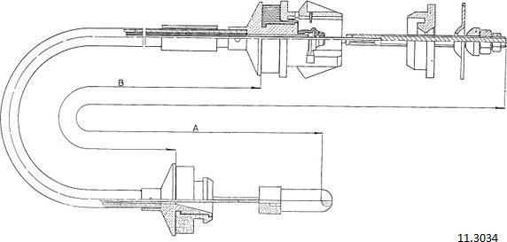 Cabor 11.3034 - Трос, управление сцеплением autosila-amz.com