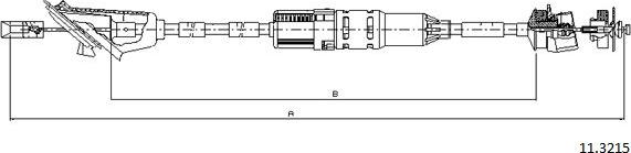 Cabor 11.3215 - Трос, управление сцеплением autosila-amz.com