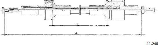 Cabor 11.248 - Трос, управление сцеплением autosila-amz.com