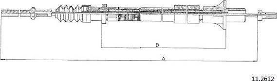 Cabor 11.2612 - Трос, управление сцеплением autosila-amz.com