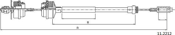 Cabor 11.2212 - Трос, управление сцеплением autosila-amz.com