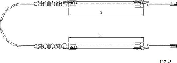 Cabor 1171.8 - Тросик, cтояночный тормоз autosila-amz.com