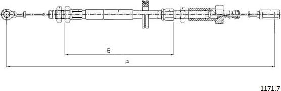 Cabor 1171.7 - Тросик, cтояночный тормоз autosila-amz.com