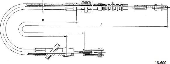 Cabor 18.600 - Трос, управление сцеплением autosila-amz.com