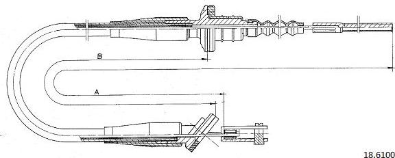 Cabor 18.6100 - Трос, управление сцеплением autosila-amz.com
