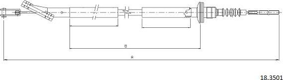 Cabor 18.3501 - Трос, управление сцеплением autosila-amz.com
