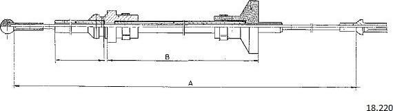 Cabor 18.220 - Трос, управление сцеплением autosila-amz.com