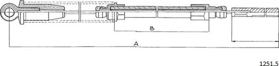 Cabor 1251.2 - Тросик, cтояночный тормоз autosila-amz.com