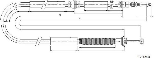 Cabor 12.1504 - Тросик, cтояночный тормоз autosila-amz.com