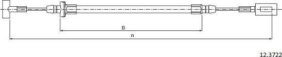 Cabor 12.3722 - Тросик, cтояночный тормоз autosila-amz.com