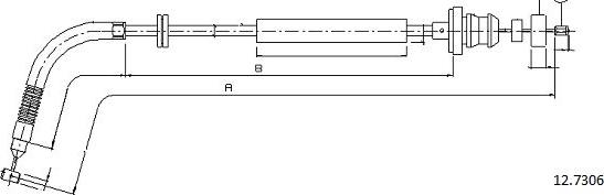 Cabor 12.7306 - Тросик газа autosila-amz.com