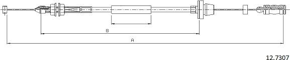 Cabor 12.7307 - Тросик газа autosila-amz.com