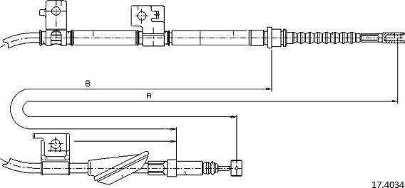 Cabor 17.4034 - Тросик, cтояночный тормоз autosila-amz.com