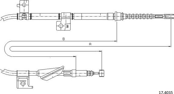 Cabor 17.4035 - Тросик, cтояночный тормоз autosila-amz.com