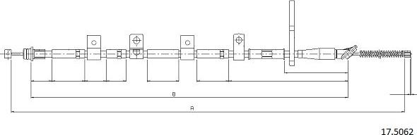 Cabor 17.5062 - Тросик, cтояночный тормоз autosila-amz.com