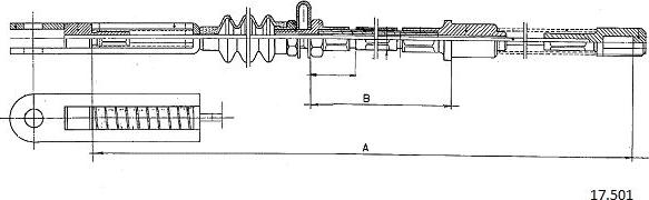 Cabor 17.501 - Тросик, cтояночный тормоз autosila-amz.com