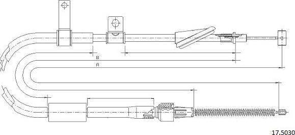 Cabor 17.5030 - Тросик, cтояночный тормоз autosila-amz.com