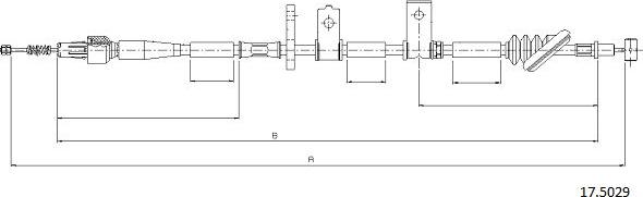 Cabor 17.5029 - Тросик, cтояночный тормоз autosila-amz.com