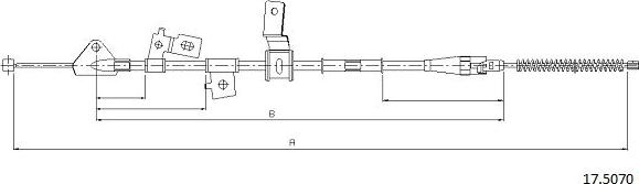 Cabor 17.5070 - Тросик, cтояночный тормоз autosila-amz.com