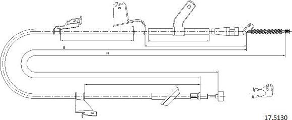 Cabor 17.5130 - Тросик, cтояночный тормоз autosila-amz.com