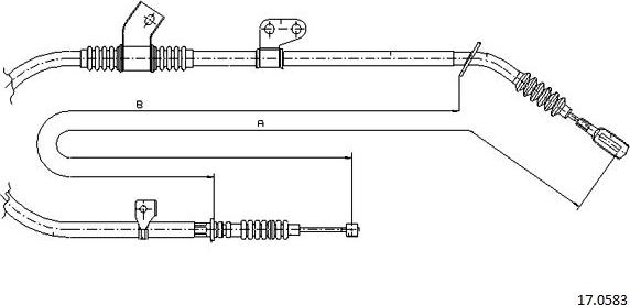 Cabor 17.0583 - Тросик, cтояночный тормоз autosila-amz.com