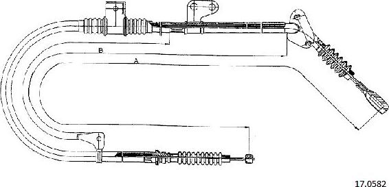 Cabor 17.0582 - Тросик, cтояночный тормоз autosila-amz.com