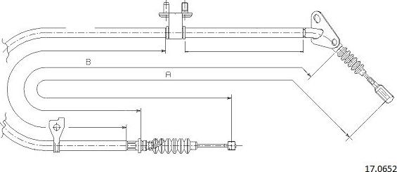 Cabor 17.0652 - Тросик, cтояночный тормоз autosila-amz.com