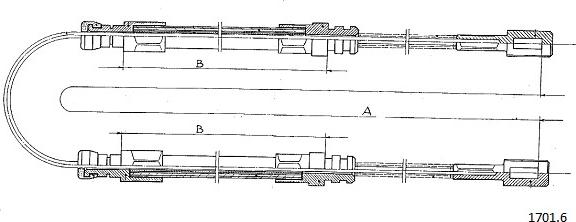Cabor 1701.6 - Тросик, cтояночный тормоз autosila-amz.com