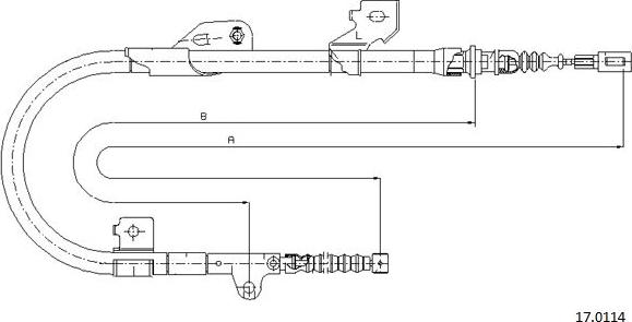 Cabor 17.0114 - Тросик, cтояночный тормоз autosila-amz.com