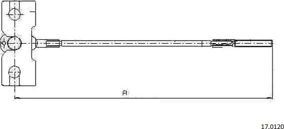 Cabor 17.0120 - Тросик, cтояночный тормоз autosila-amz.com