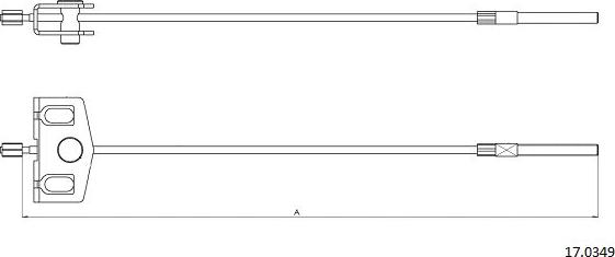 Cabor 17.0349 - Тросик, cтояночный тормоз autosila-amz.com