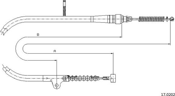 Cabor 17.0202 - Тросик, cтояночный тормоз autosila-amz.com