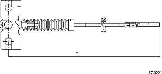 Cabor 17.0221 - Тросик, cтояночный тормоз autosila-amz.com