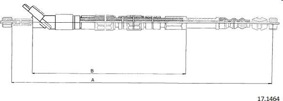 Cabor 17.1464 - Тросик, cтояночный тормоз autosila-amz.com