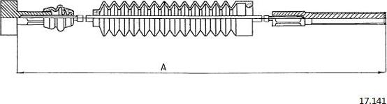 Cabor 17.141 - Тросик, cтояночный тормоз autosila-amz.com